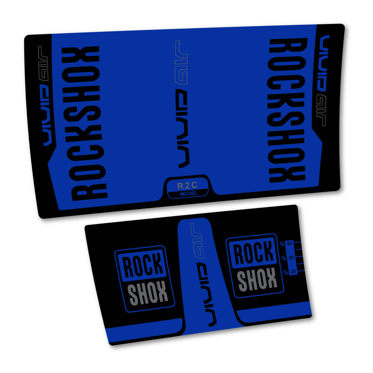 Ultramarine Blue decal for RockShox Vivid Air R2C 2016 rear shock – bike sticker vinyl