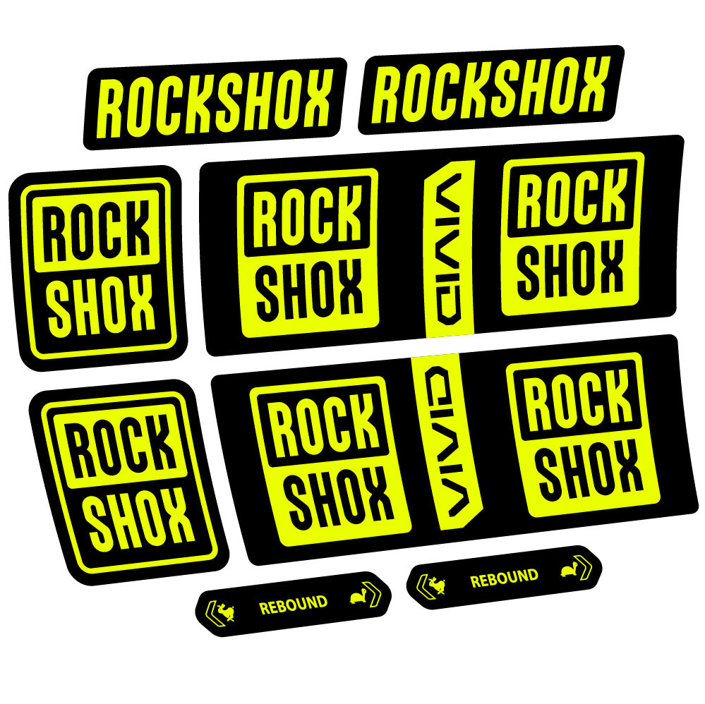 Stickers Rock Shox Vivid Coil Base 2025 compatibles Autocollants amortisseur VTT