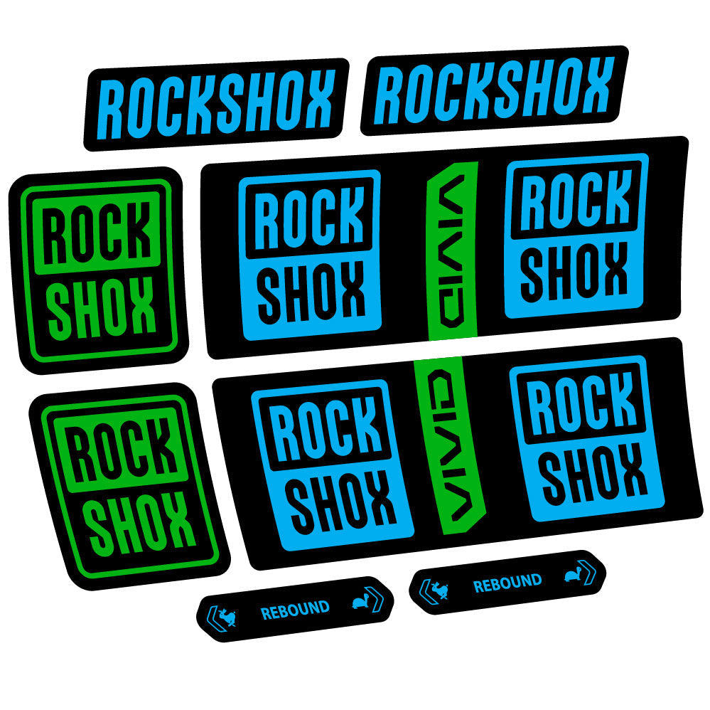 Stickers RockShox Vivid Coil Base 2025 compatibles - Autocollants amortisseur VTT