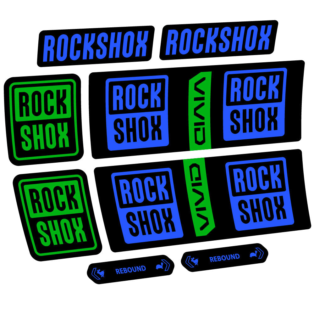 Stickers Rock Shox Vivid Coil Base 2025 compatibles Autocollants amortisseur VTT