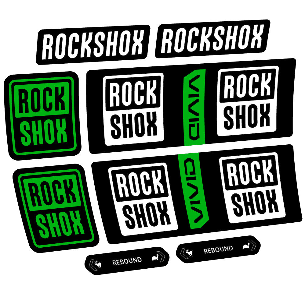 Stickers RockShox Vivid Coil Base 2025 compatibles - Autocollants amortisseur VTT