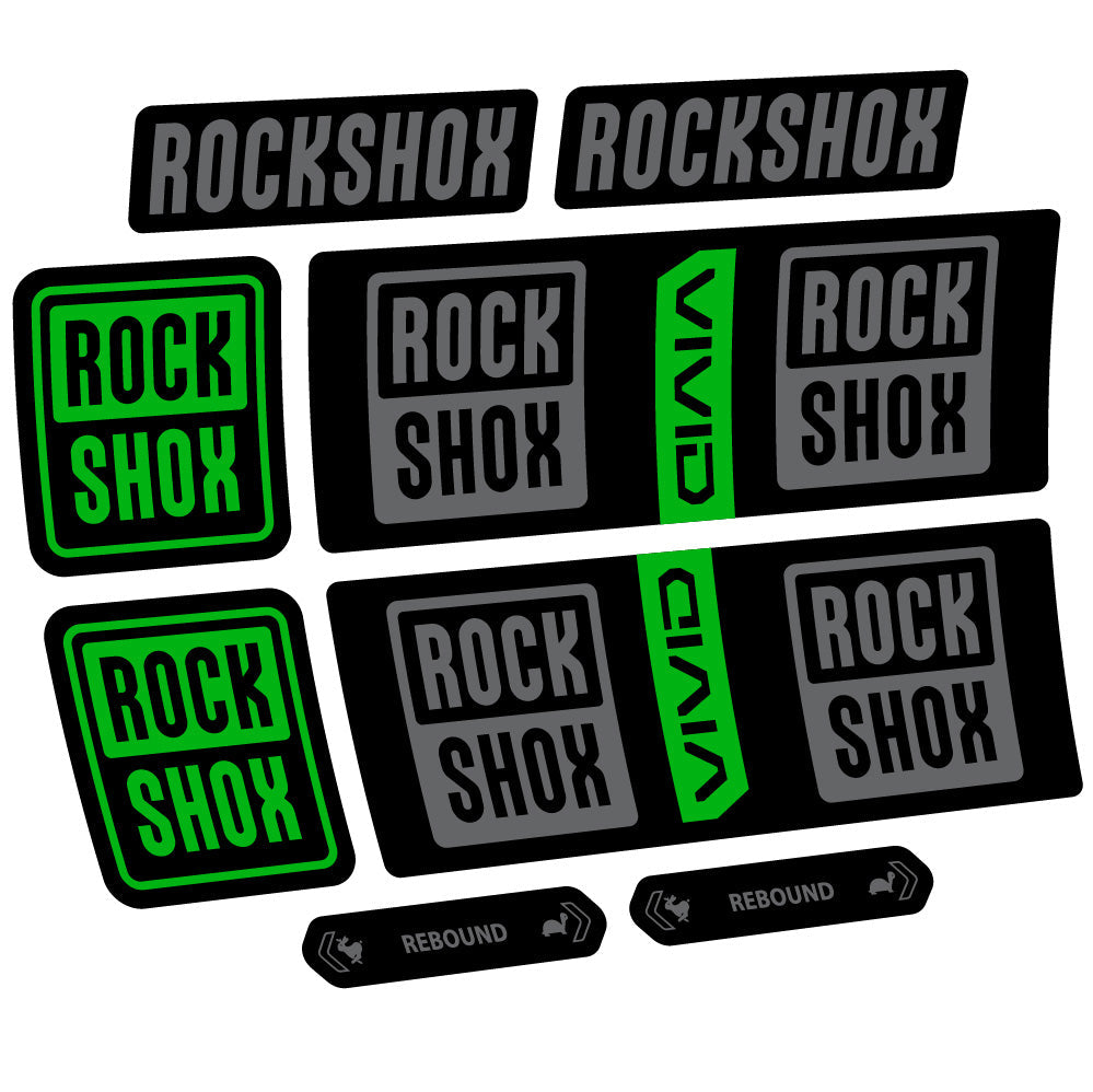 Stickers RockShox Vivid Coil Base 2025 compatibles - Autocollants amortisseur VTT
