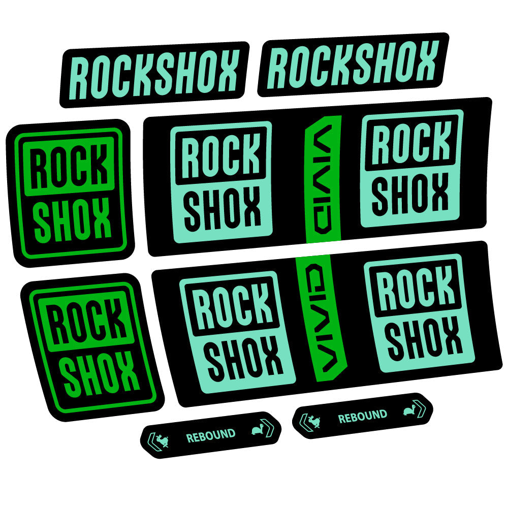 Stickers RockShox Vivid Coil Base 2025 compatibles - Autocollants amortisseur VTT