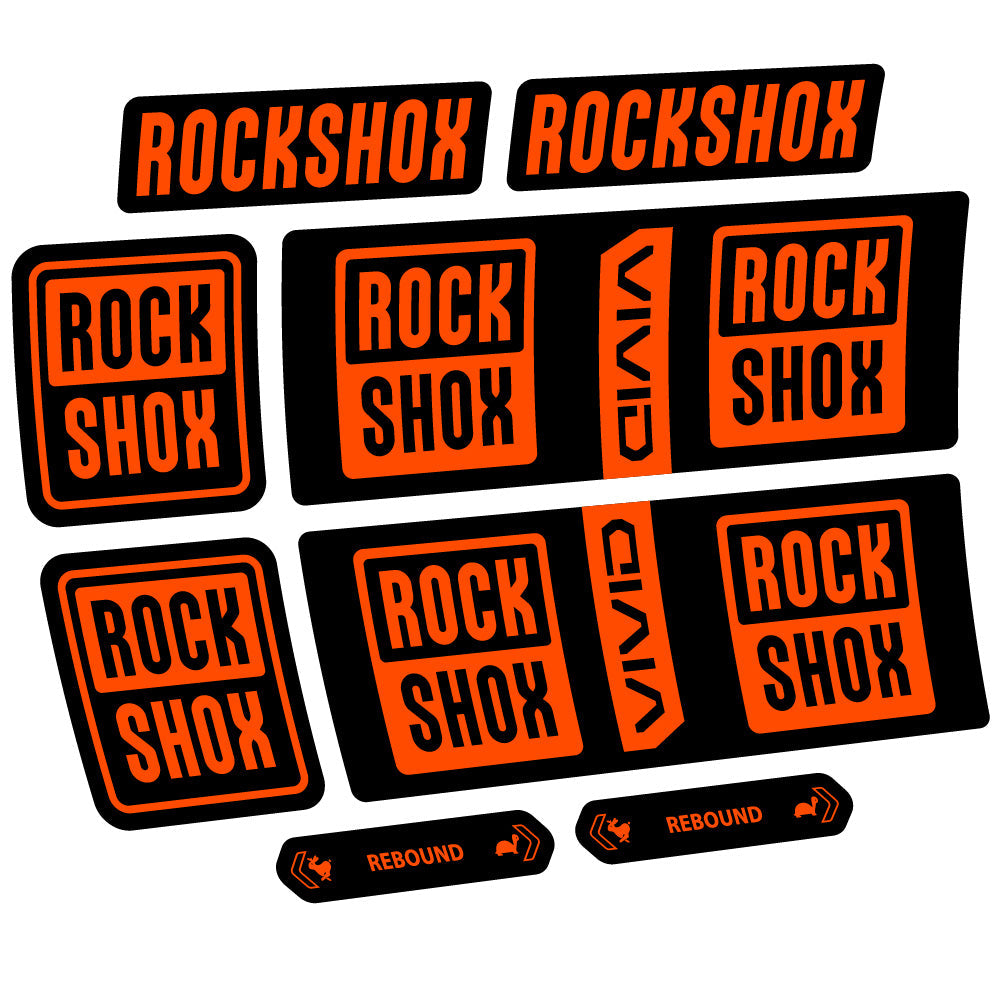 Stickers RockShox Vivid Coil Base 2025 compatibles - Autocollants amortisseur VTT