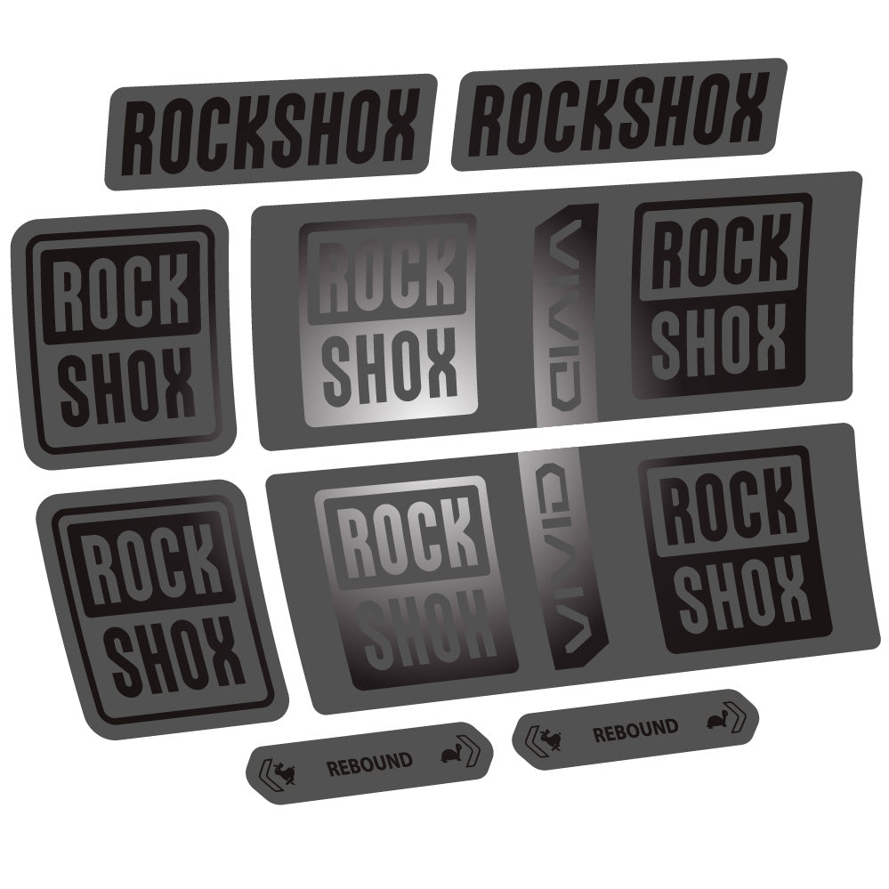 Stickers Rock Shox Vivid Coil Base 2025 compatibles Autocollants amortisseur VTT