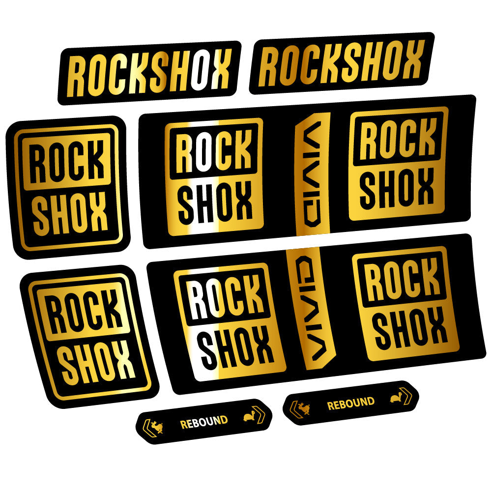 Stickers Rock Shox Vivid Coil Base 2025 compatibles Autocollants amortisseur VTT