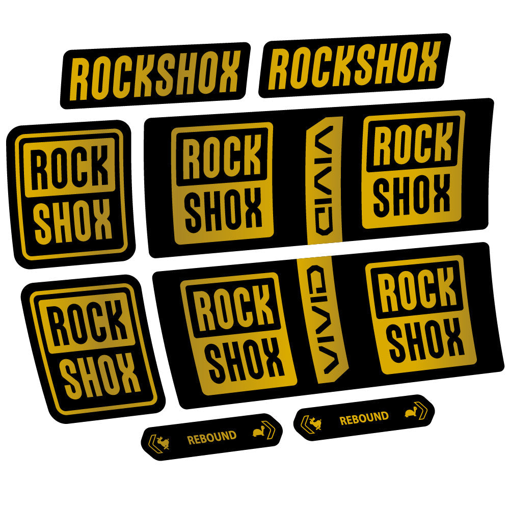 Stickers Rock Shox Vivid Coil Base 2025 compatibles Autocollants amortisseur VTT