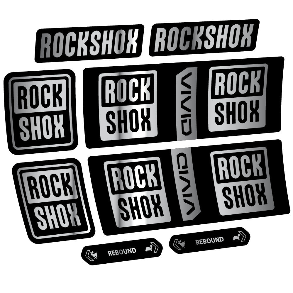 Stickers RockShox Vivid Coil Base 2025 compatibles - Autocollants amortisseur VTT