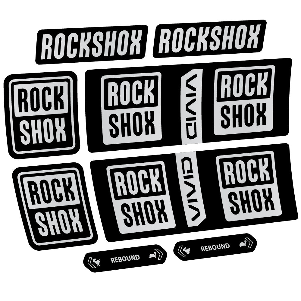 Stickers RockShox Vivid Coil Base 2025 compatibles - Autocollants amortisseur VTT