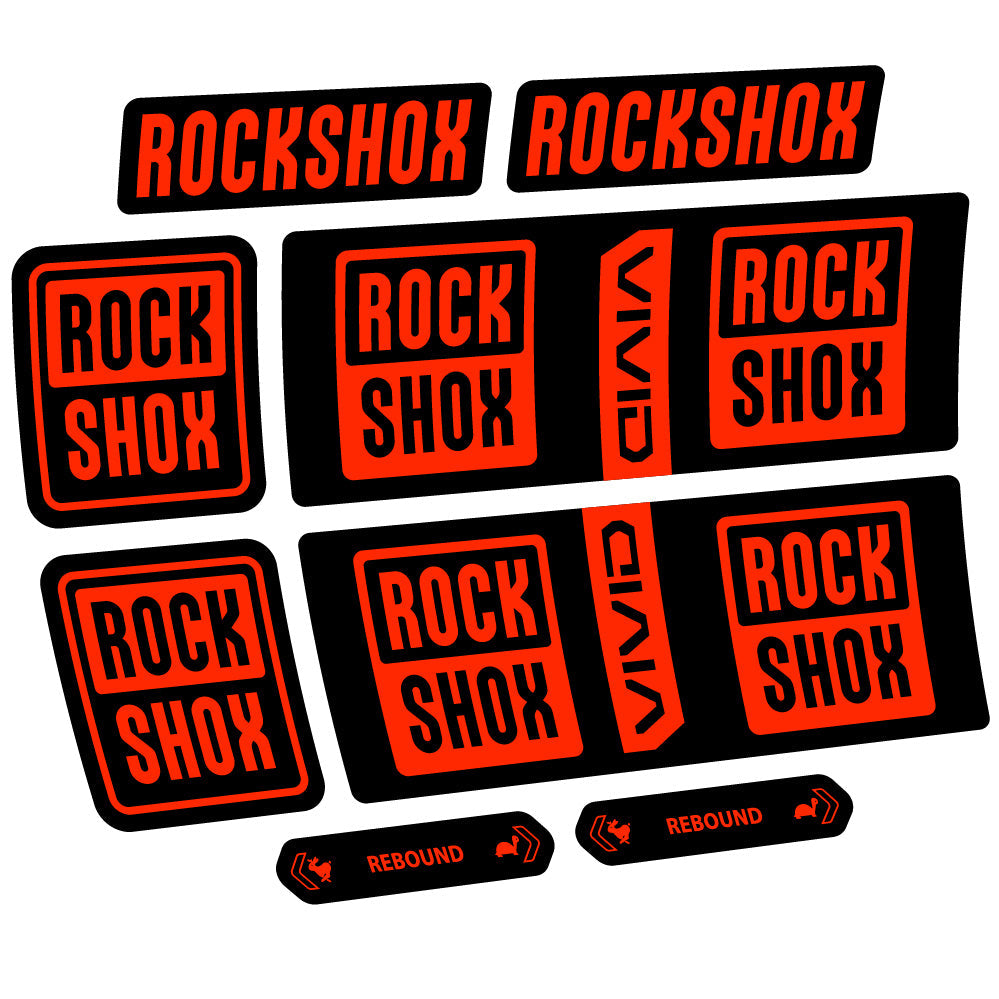 Stickers RockShox Vivid Coil Base 2025 compatibles - Autocollants amortisseur VTT