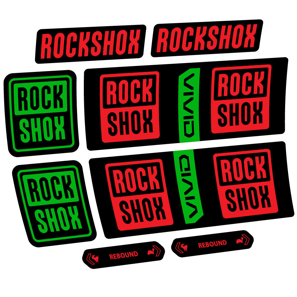 Stickers RockShox Vivid Coil Base 2025 compatibles - Autocollants amortisseur VTT