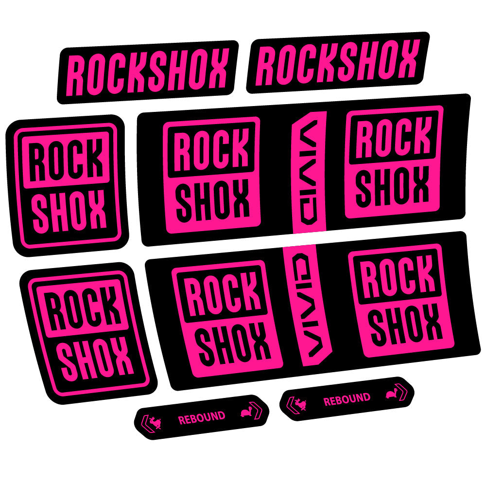 Stickers Rock Shox Vivid Coil Base 2025 compatibles Autocollants amortisseur VTT