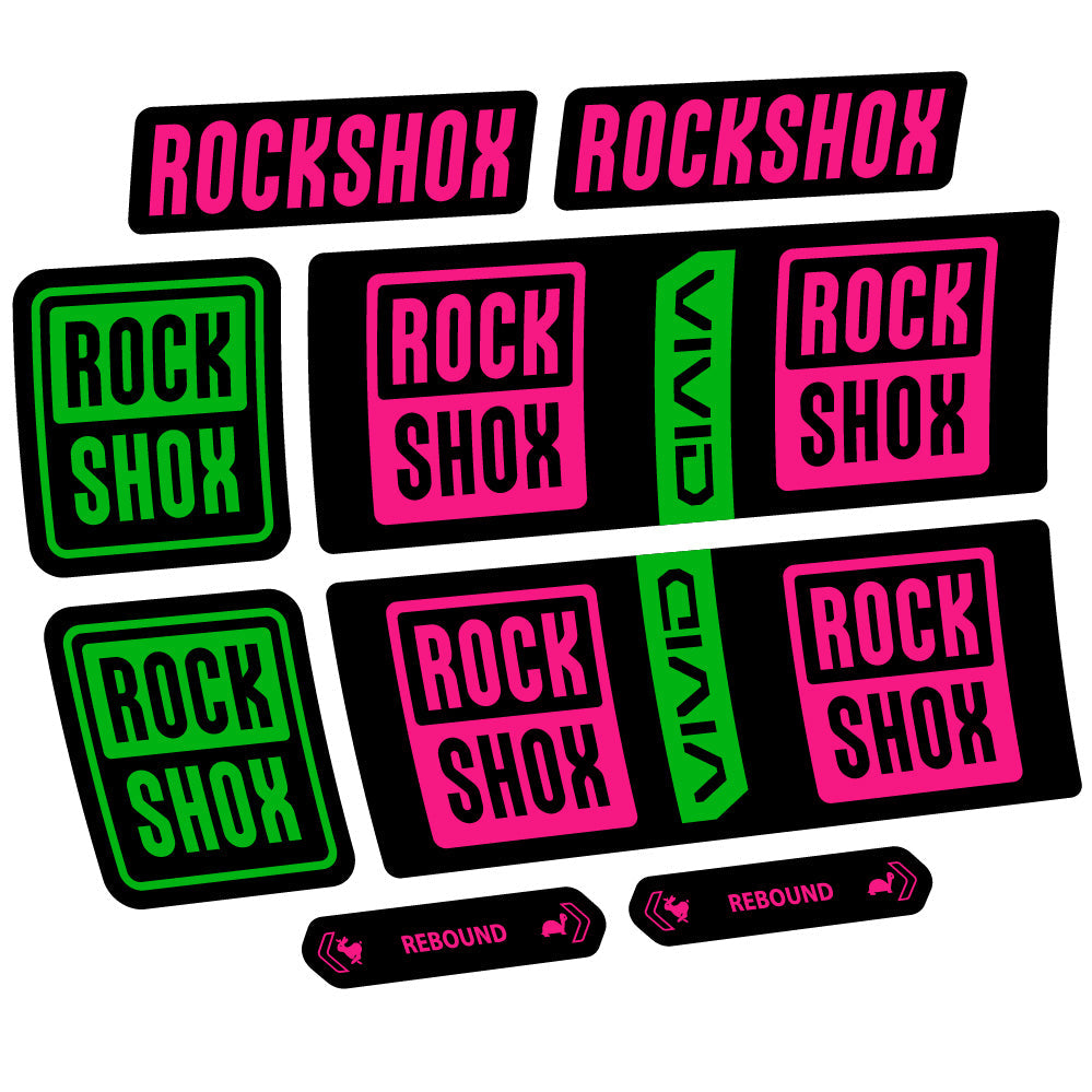 Stickers Rock Shox Vivid Coil Base 2025 compatibles Autocollants amortisseur VTT