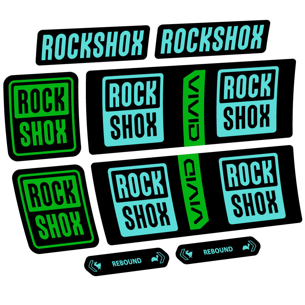Stickers RockShox Vivid Coil Base 2025 compatibles - Autocollants amortisseur VTT