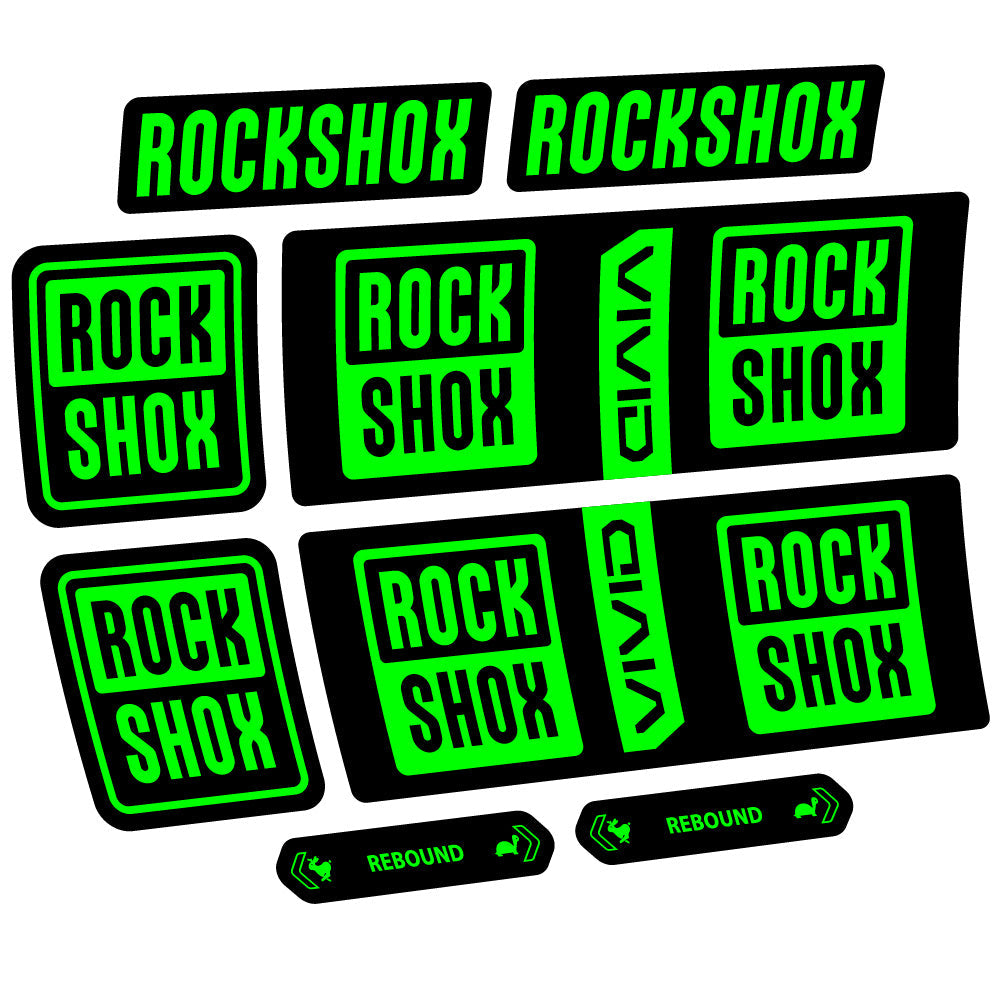 Stickers RockShox Vivid Coil Base 2025 compatibles - Autocollants amortisseur VTT