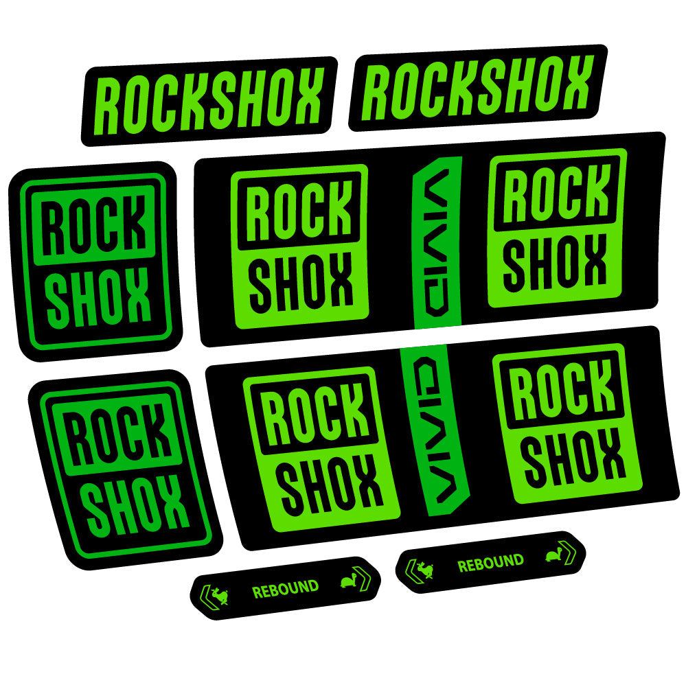 Stickers RockShox Vivid Coil Base 2025 compatibles - Autocollants amortisseur VTT