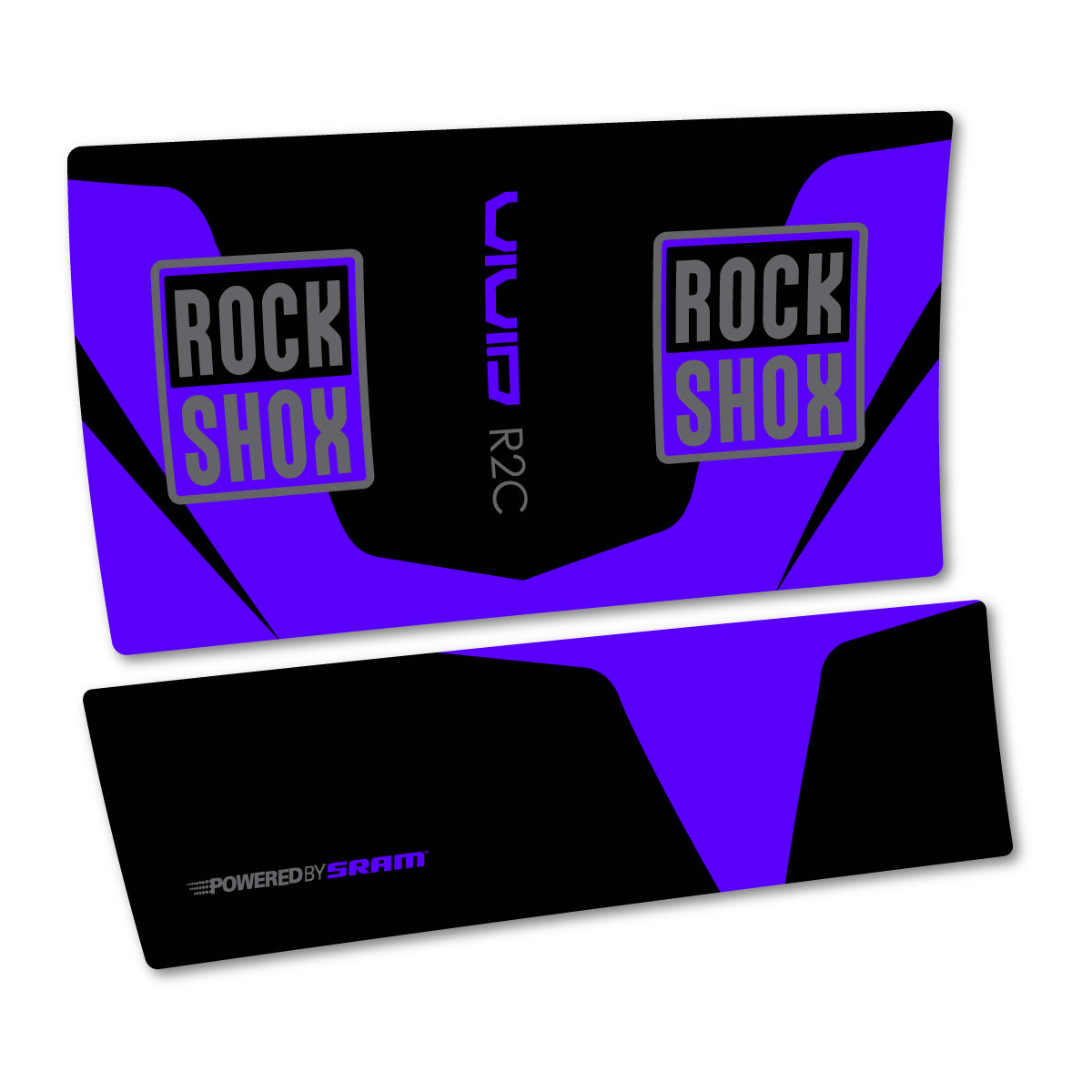 Stickers compatibles RockShox Vivid R2C 2015 pour amortisseur – autocollants vinyle - Bleu Reflex