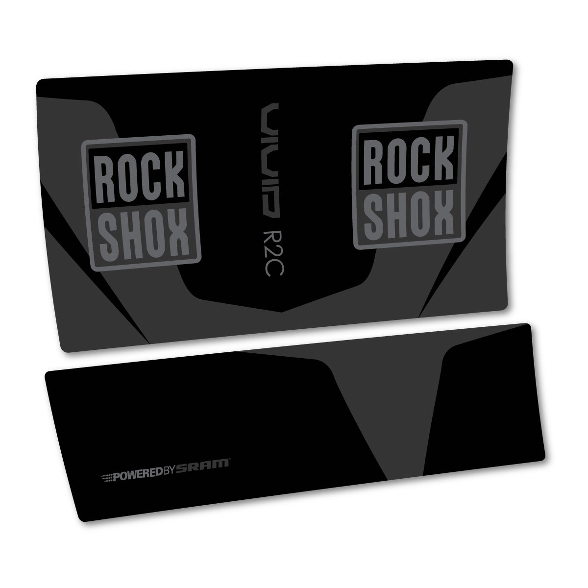 Stickers compatibles RockShox Vivid R2C 2015 pour amortisseur – autocollants vinyle - Gris Anthracite