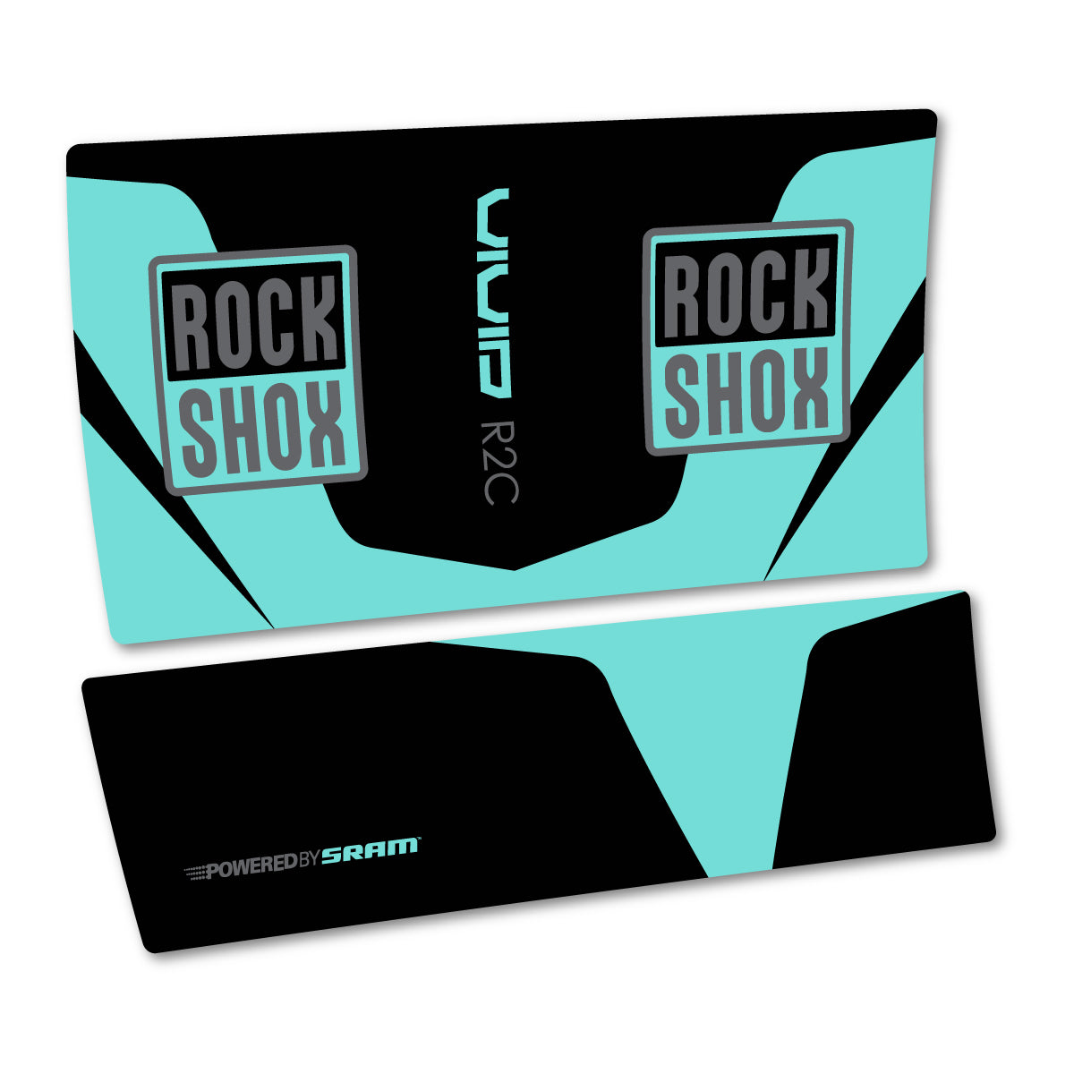 Blue Green decal for RockShox Vivid R2C 2015 rear shock – bike sticker vinyl