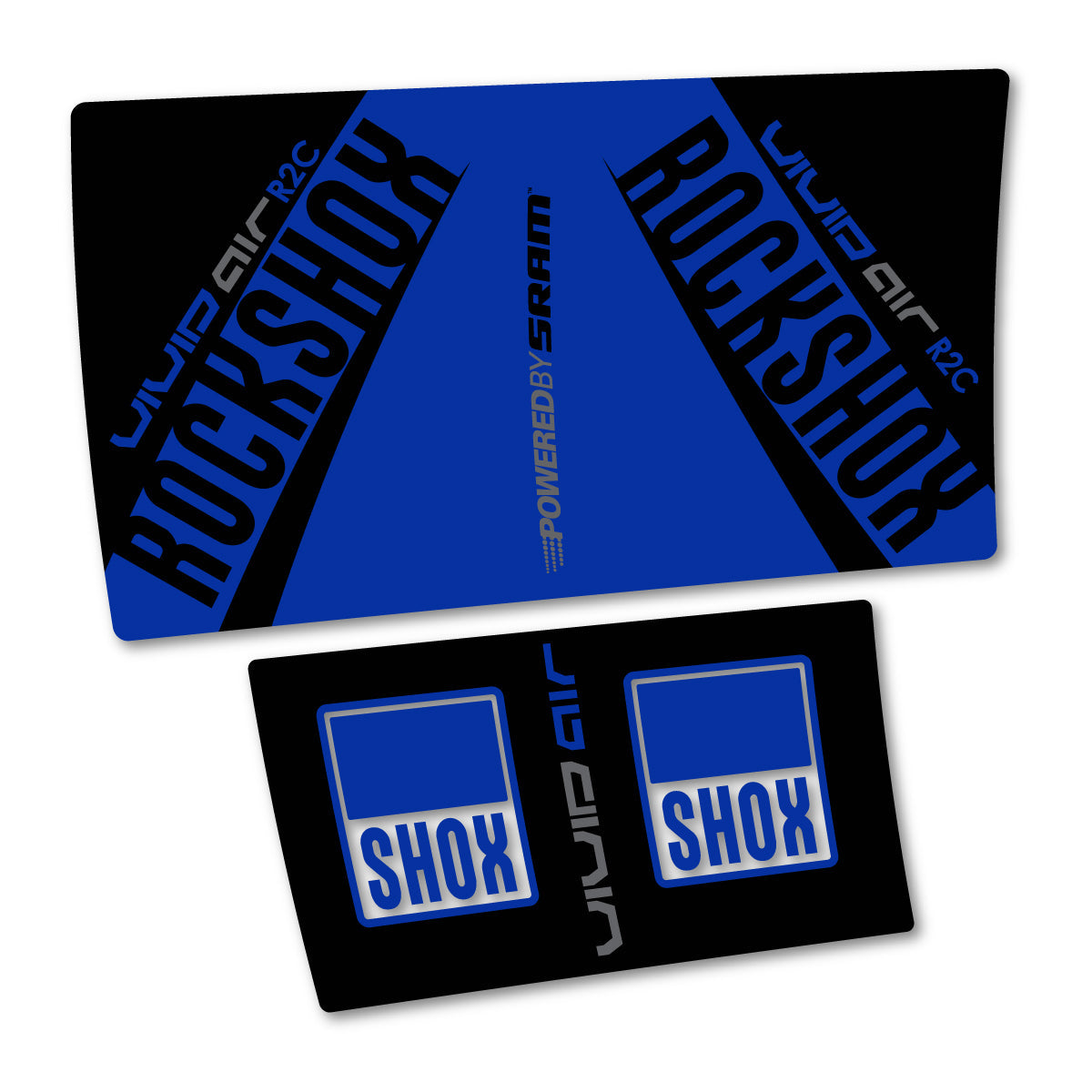 Ultramarine Blue decal for RockShox Vivid Air R2C v2 2017 rear shock – bike sticker vinyl
