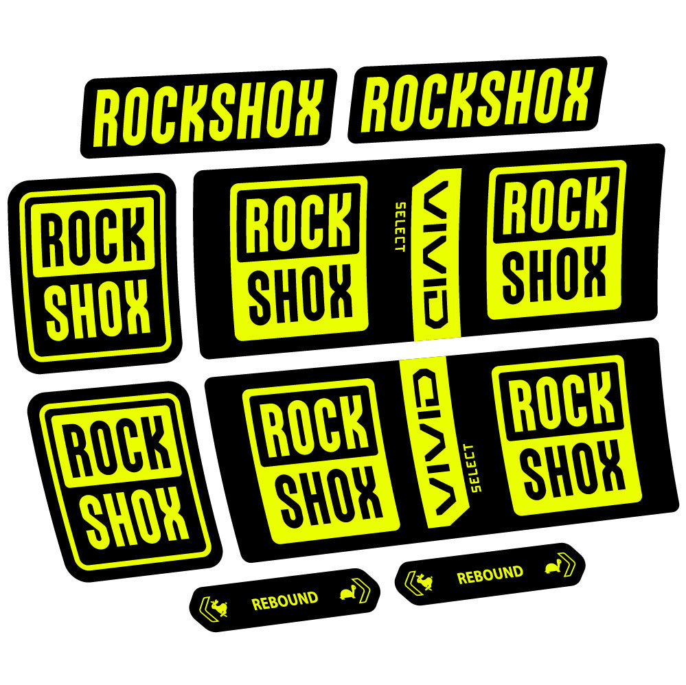 Stickers RockShox Vivid Coil Select compatibles - Autocollants amortisseur VTT