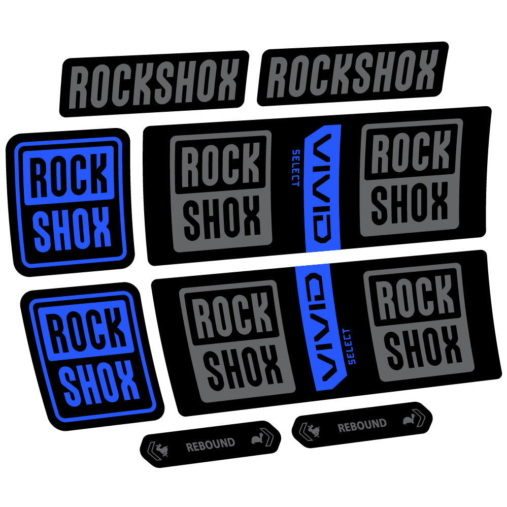 Stickers Rock Shox Vivid Coil Select compatibles Autocollants amortisseur VTT