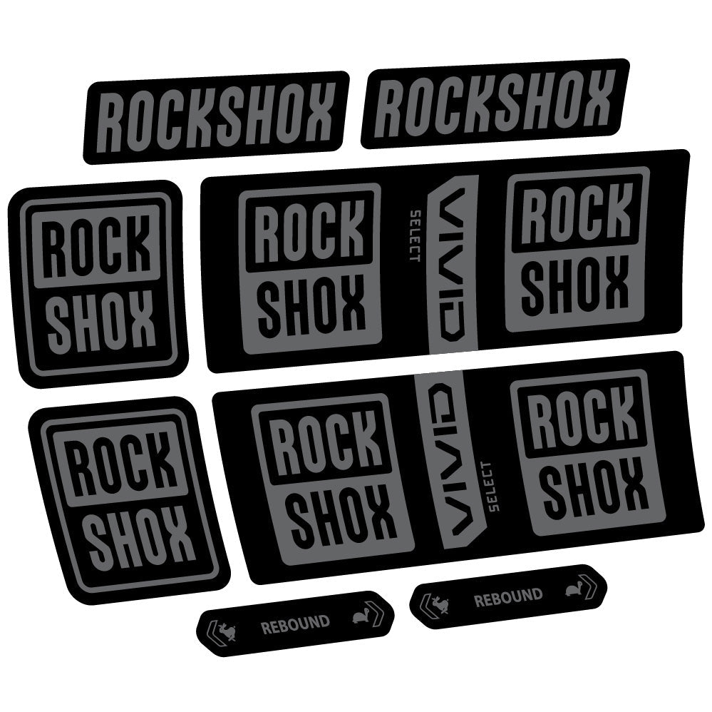Stickers Rock Shox Vivid Coil Select compatibles Autocollants amortisseur VTT