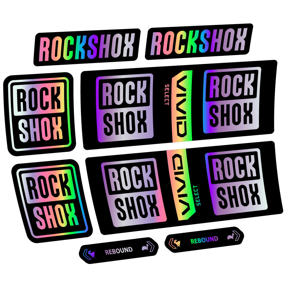 Stickers Rock Shox Vivid Coil Select compatibles Autocollants amortisseur VTT
