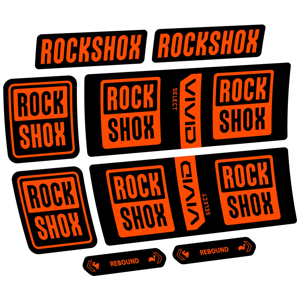Stickers Rock Shox Vivid Coil Select compatibles Autocollants amortisseur VTT