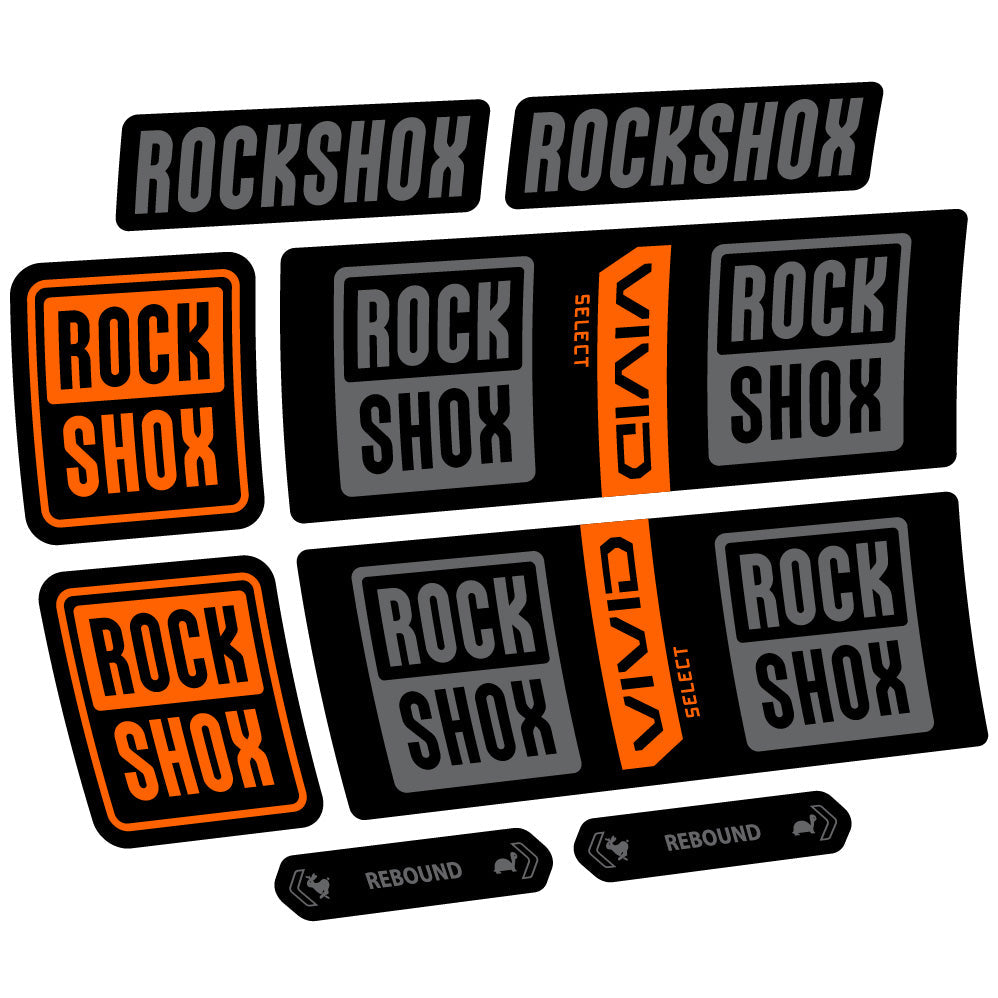 Stickers RockShox Vivid Coil Select compatibles - Autocollants amortisseur VTT