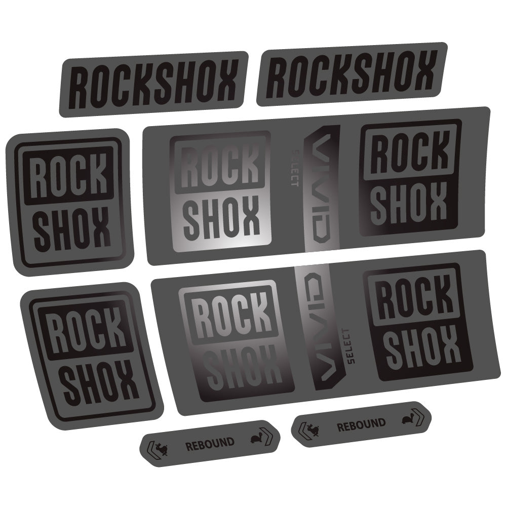 Stickers RockShox Vivid Coil Select compatibles - Autocollants amortisseur VTT