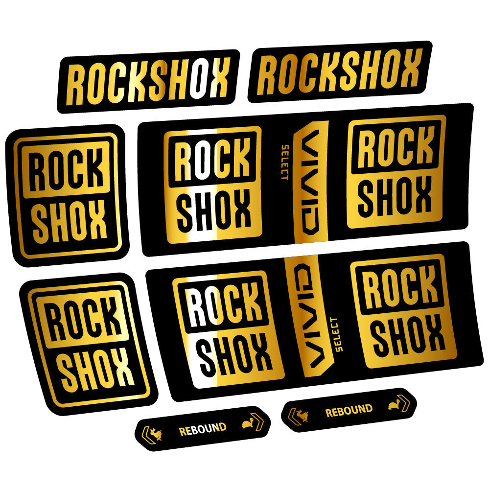 Stickers Rock Shox Vivid Coil Select compatibles Autocollants amortisseur VTT