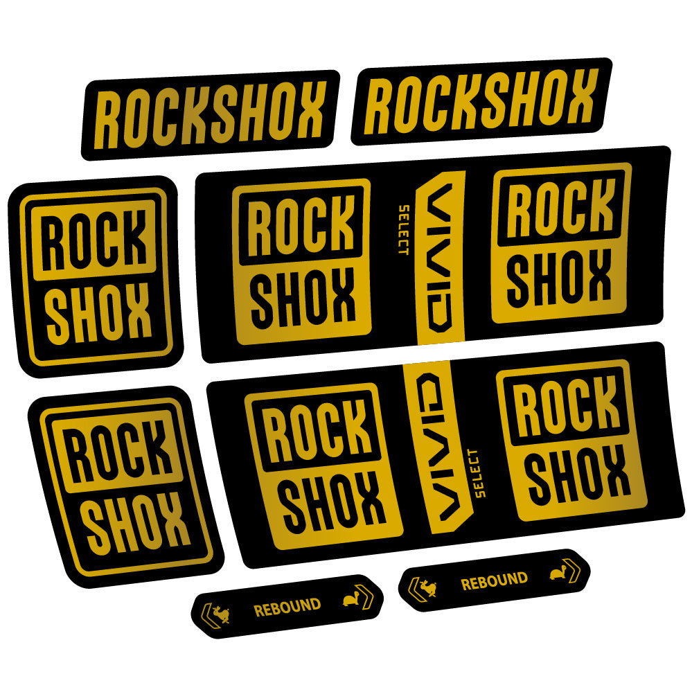 Stickers Rock Shox Vivid Coil Select compatibles Autocollants amortisseur VTT