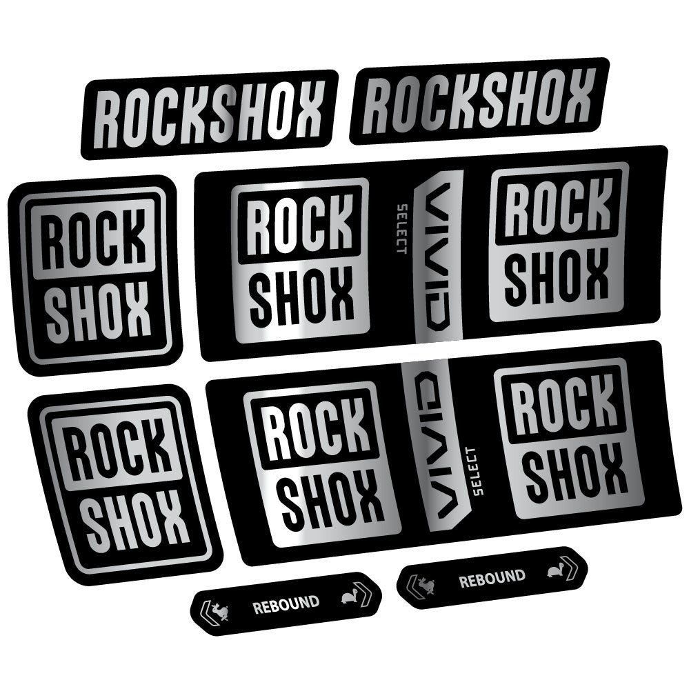 Stickers Rock Shox Vivid Coil Select compatibles Autocollants amortisseur VTT