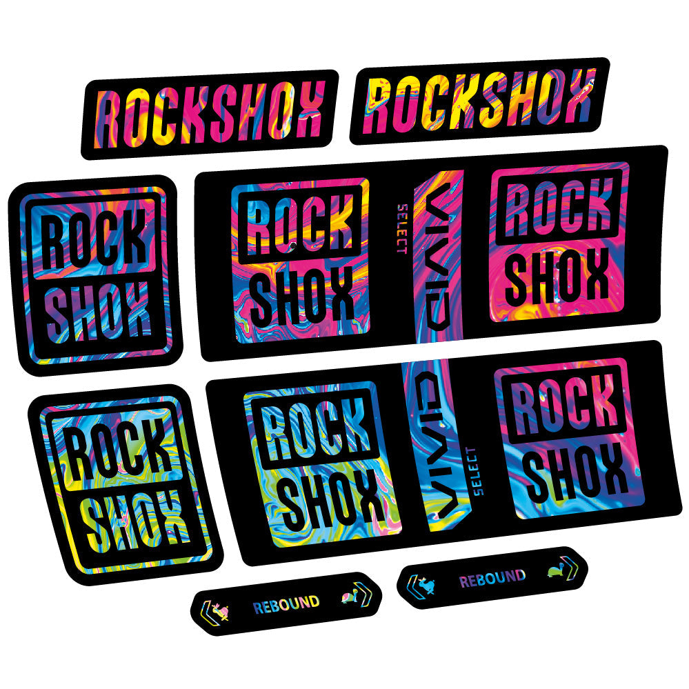 Stickers RockShox Vivid Coil Select compatibles - Autocollants amortisseur VTT
