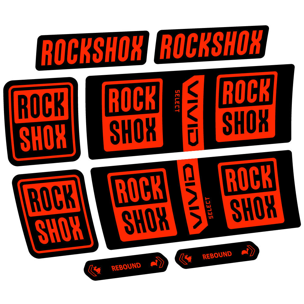 Stickers RockShox Vivid Coil Select compatibles - Autocollants amortisseur VTT