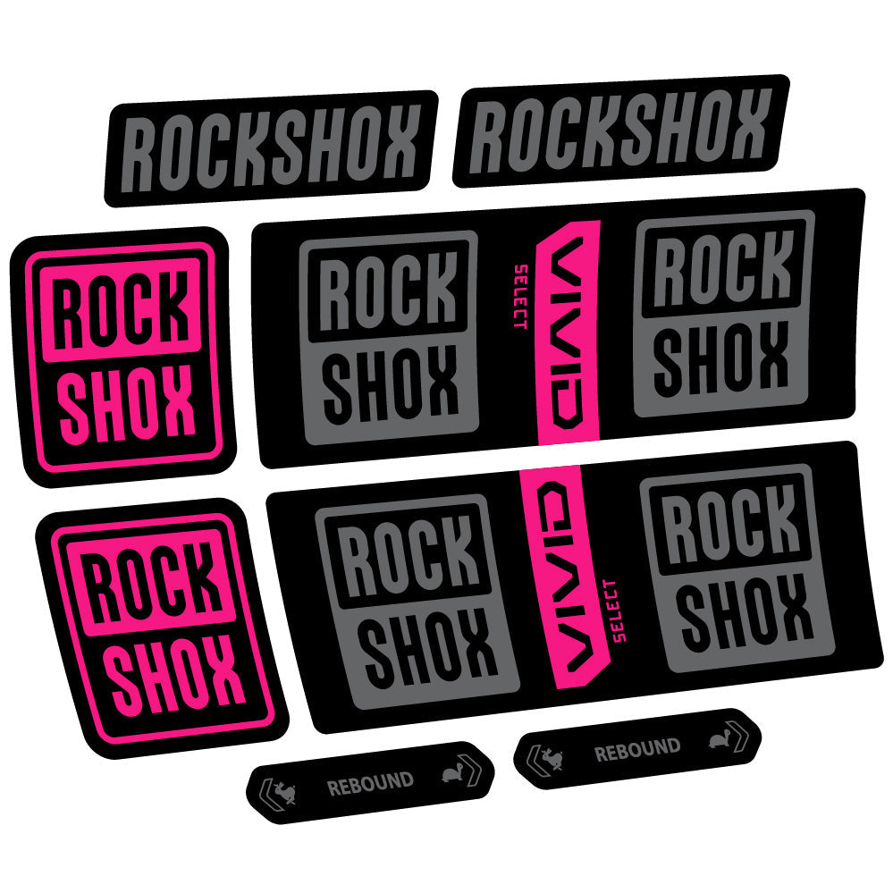 Stickers RockShox Vivid Coil Select compatibles - Autocollants amortisseur VTT