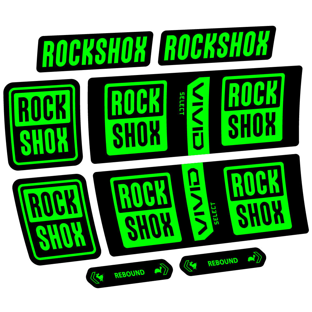 Stickers RockShox Vivid Coil Select compatibles - Autocollants amortisseur VTT