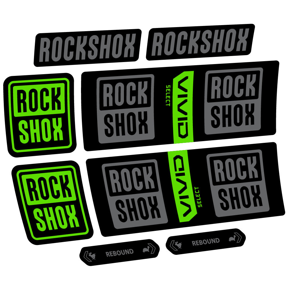 Stickers RockShox Vivid Coil Select compatibles - Autocollants amortisseur VTT