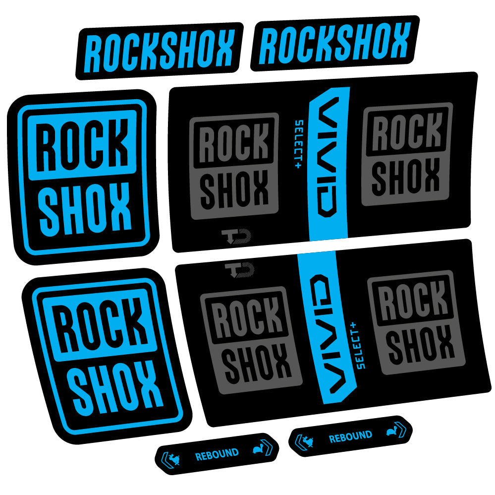 Stickers Rock Shox Vivid Coil Select Plus compatibles Autocollants amortisseur VTT