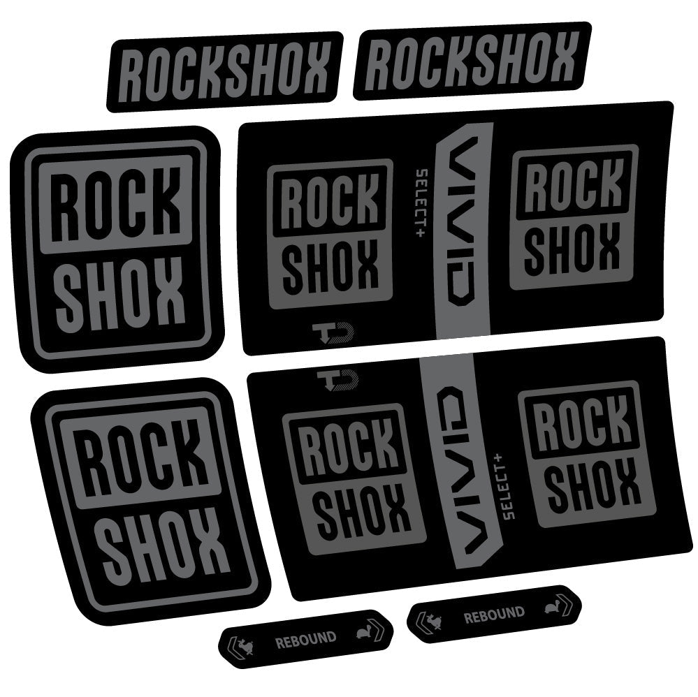 Stickers Rock Shox Vivid Coil Select Plus compatibles Autocollants amortisseur VTT