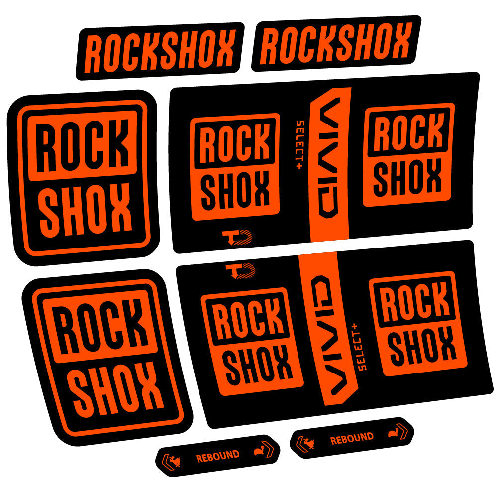 Stickers RockShox Vivid Coil Select Plus compatibles - Autocollants amortisseur VTT