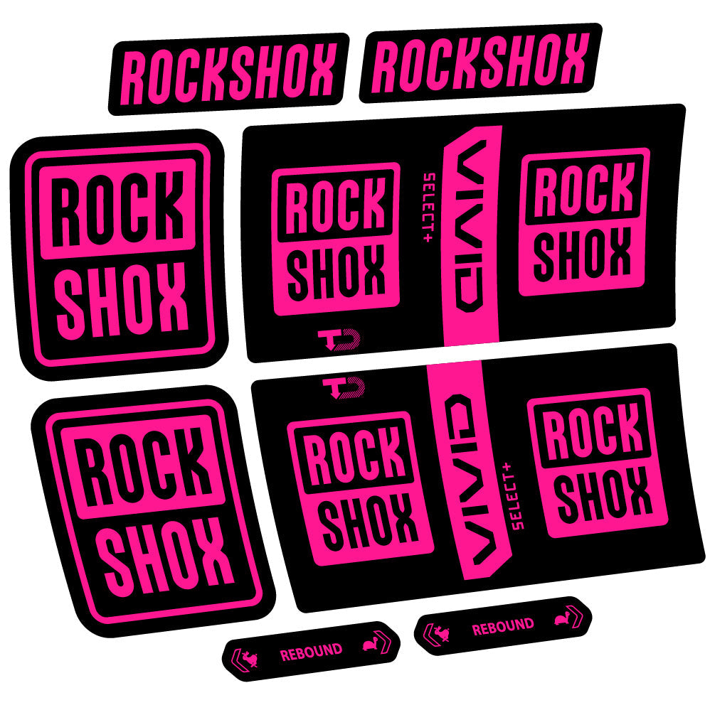 Stickers Rock Shox Vivid Coil Select Plus compatibles Autocollants amortisseur VTT