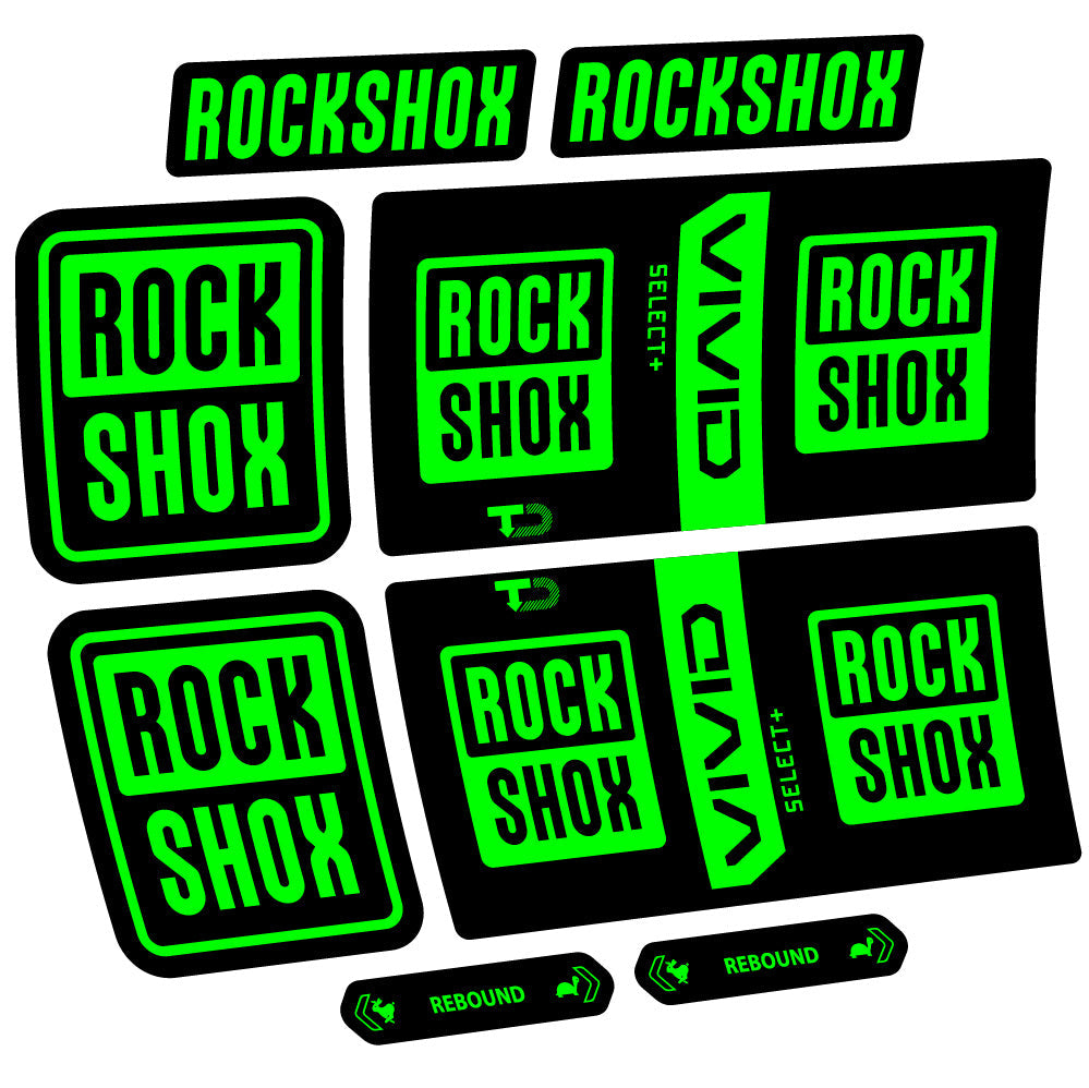 Stickers Rock Shox Vivid Coil Select Plus compatibles Autocollants amortisseur VTT