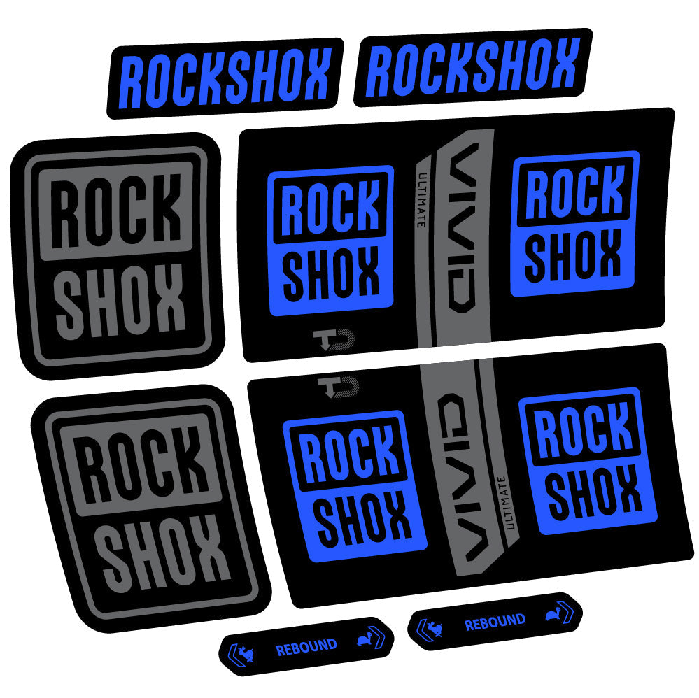Stickers Rock Shox Vivid Coil Ultimate compatibles Autocollants amortisseur VTT