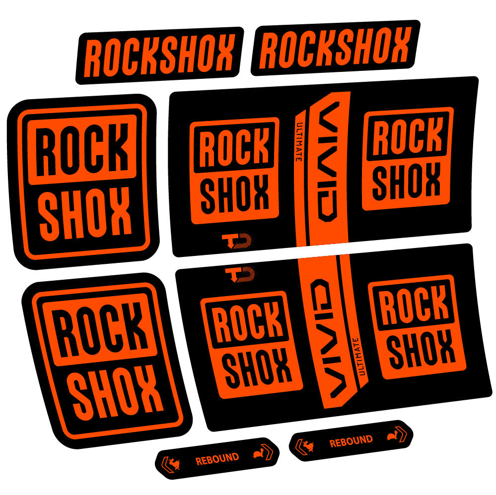 Stickers Rock Shox Vivid Coil Ultimate compatibles Autocollants amortisseur VTT