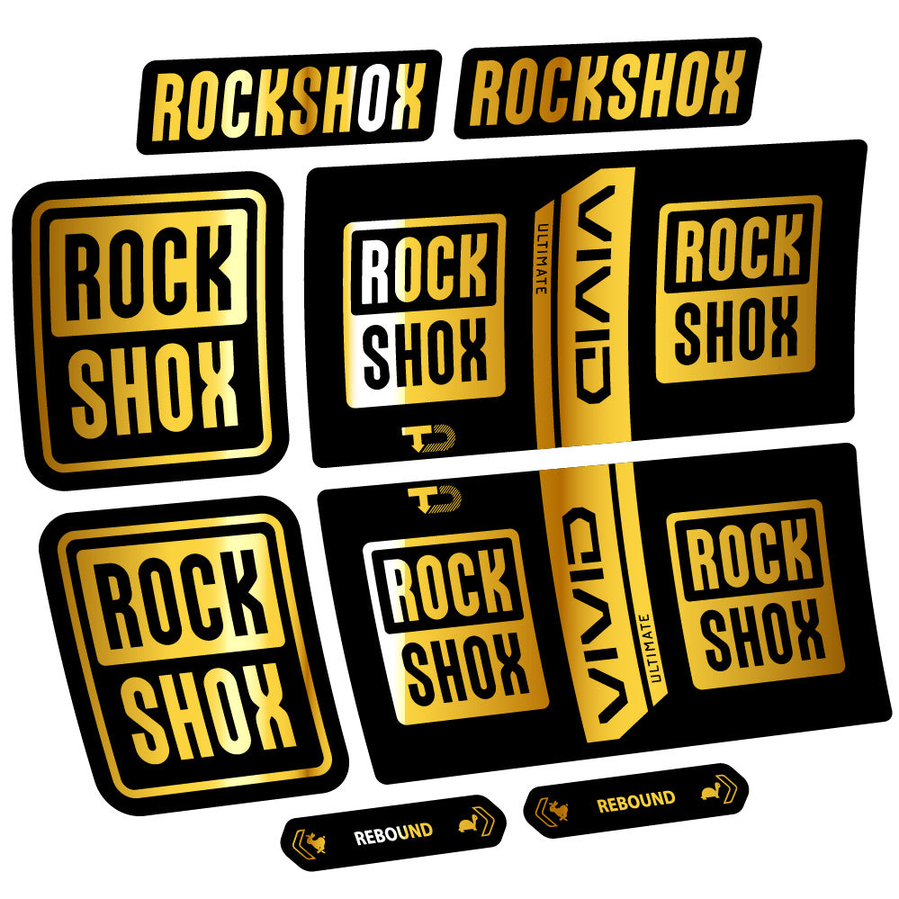 Stickers RockShox Vivid Coil Ultimate compatibles - Autocollants amortisseur VTT