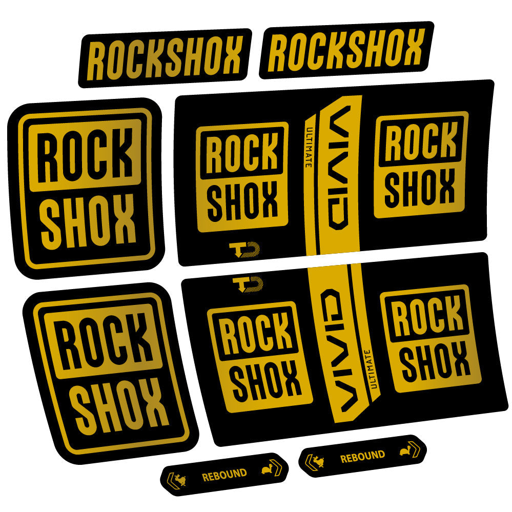 Stickers RockShox Vivid Coil Ultimate compatibles - Autocollants amortisseur VTT