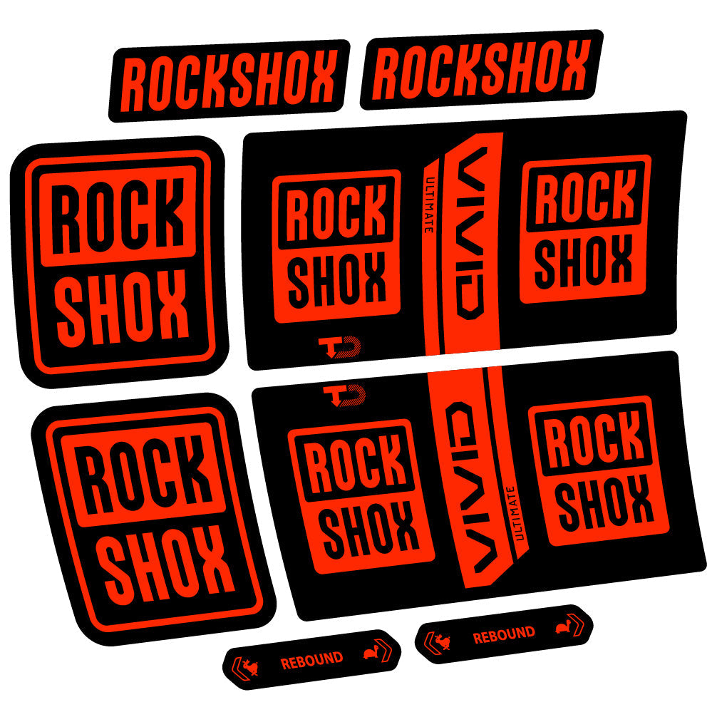 Stickers RockShox Vivid Coil Ultimate compatibles - Autocollants amortisseur VTT
