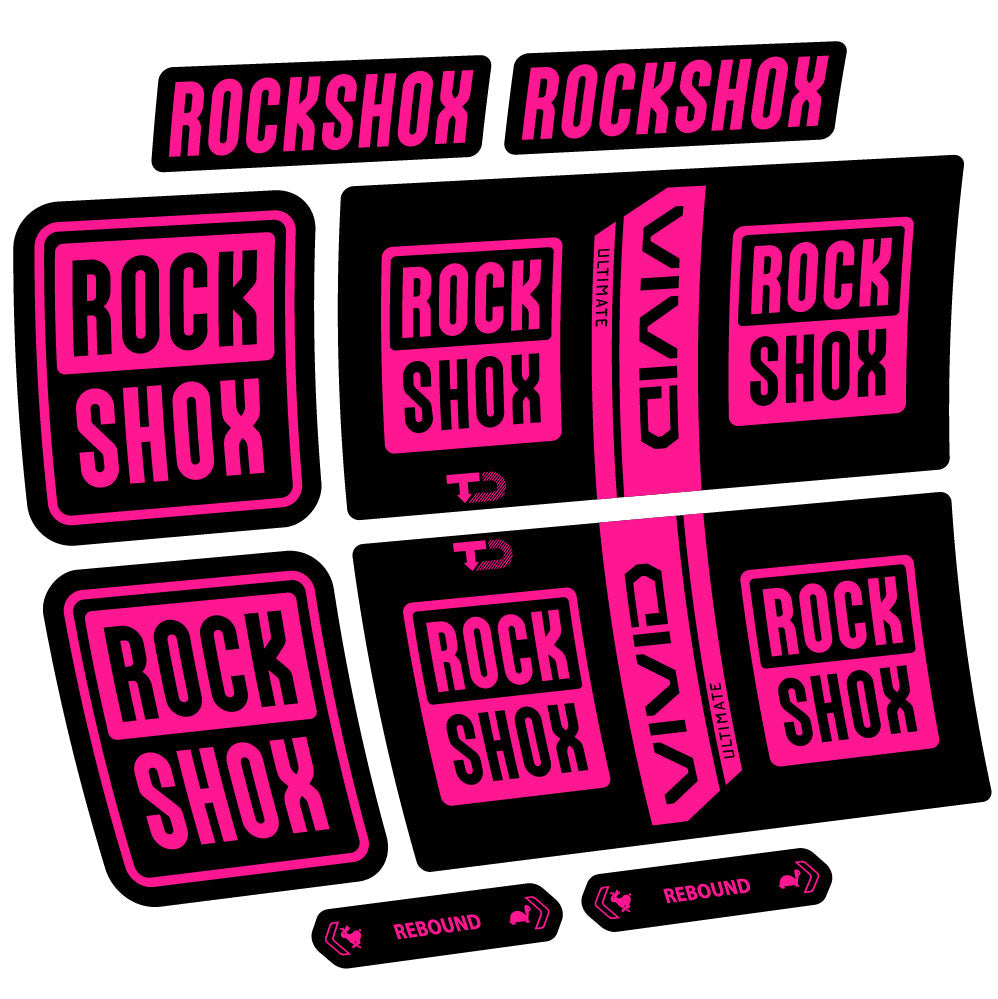 Stickers RockShox Vivid Coil Ultimate compatibles - Autocollants amortisseur VTT